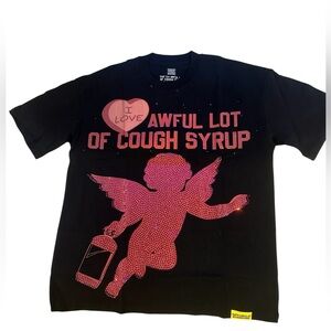 Brand new ALOCS Cupid Rhinestones Tee